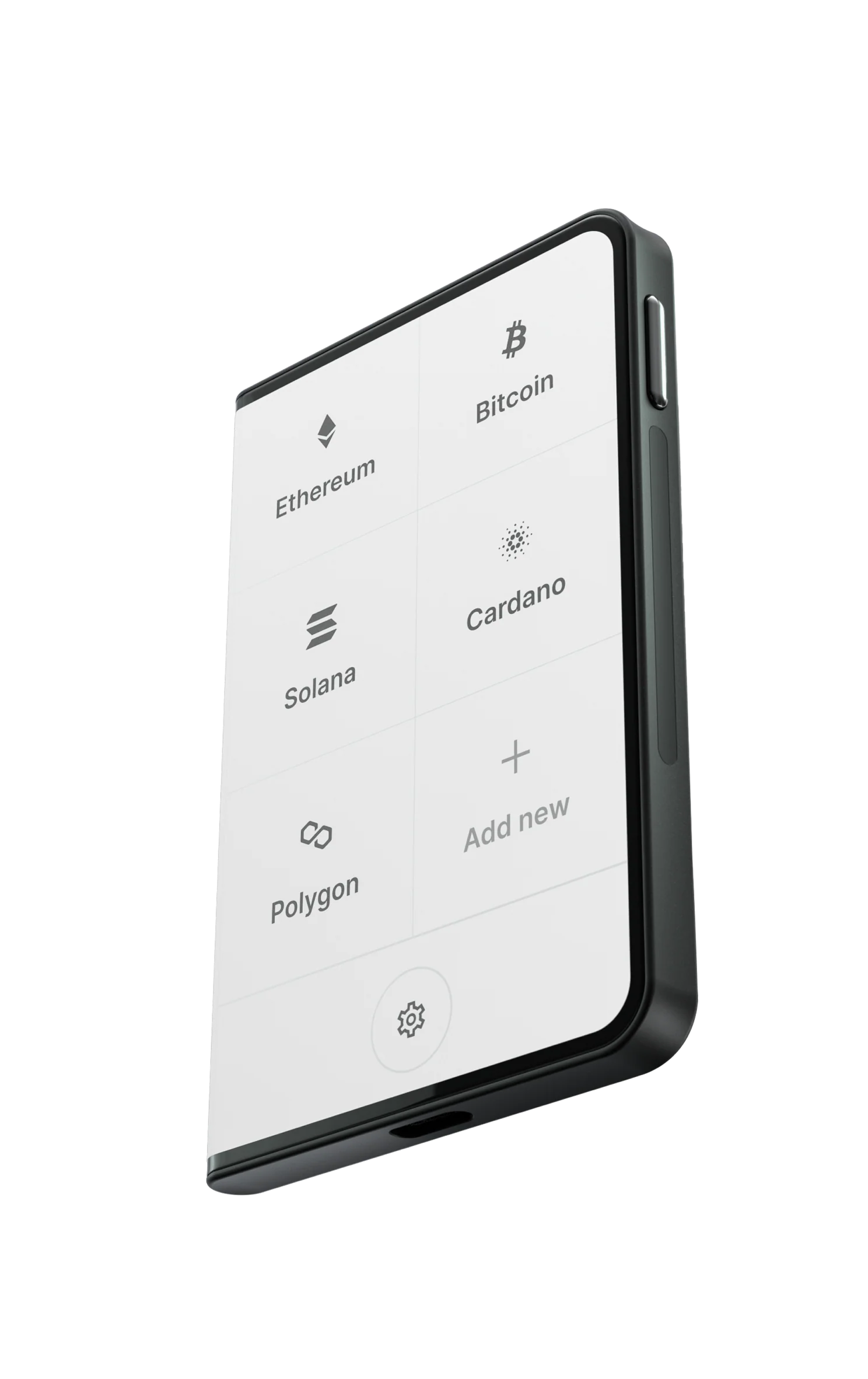 Ledger Stax旗舰硬件钱包触控屏产品展示图